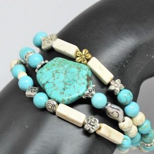 Multi strand turquoise bracelet